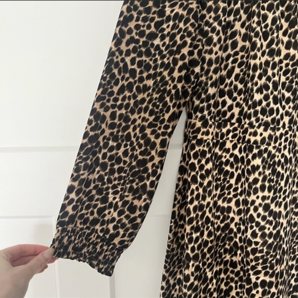 J crew leopard print maxi dress size 8 - Picture 2 of 6